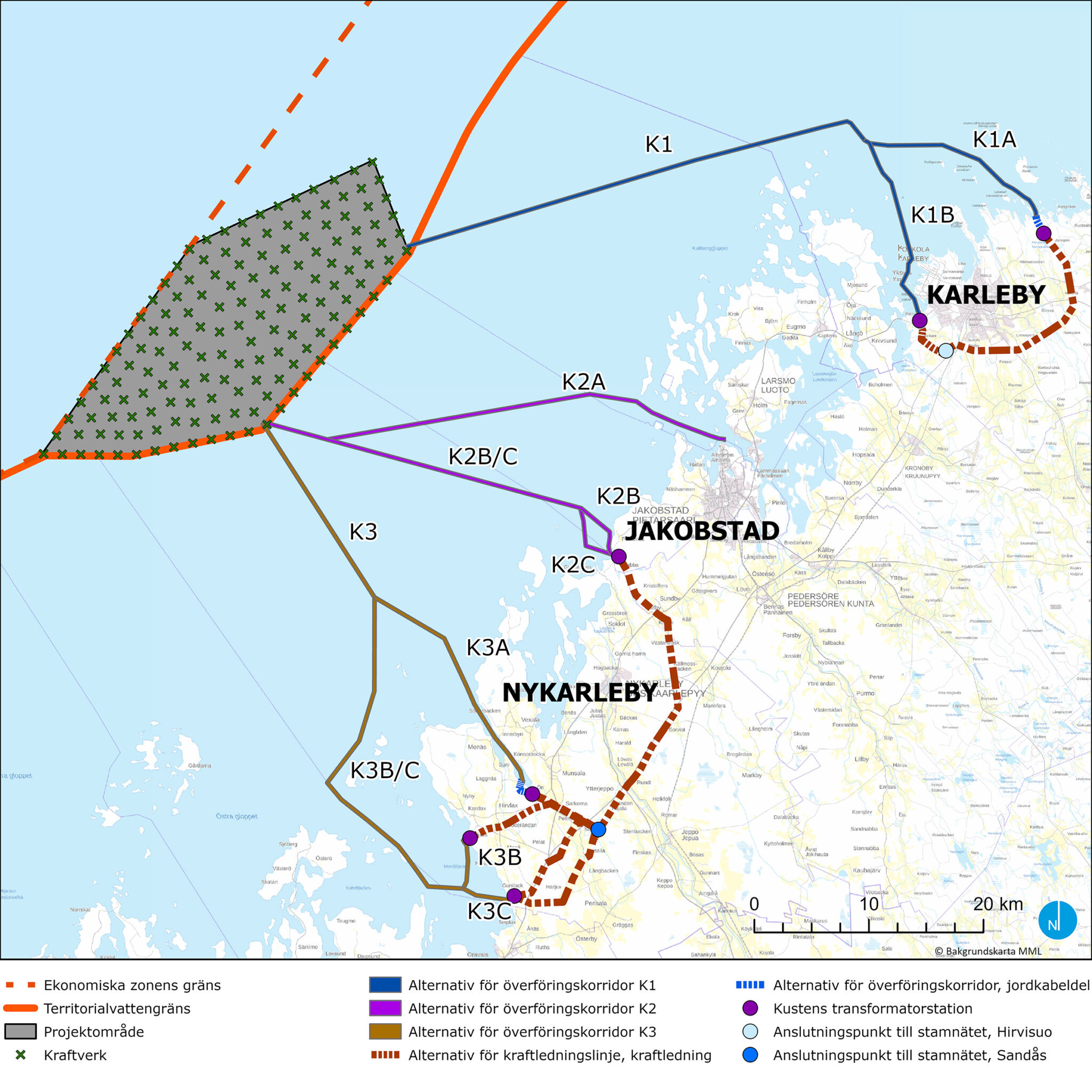 Havsvindkraftsprojektet Reimari karta