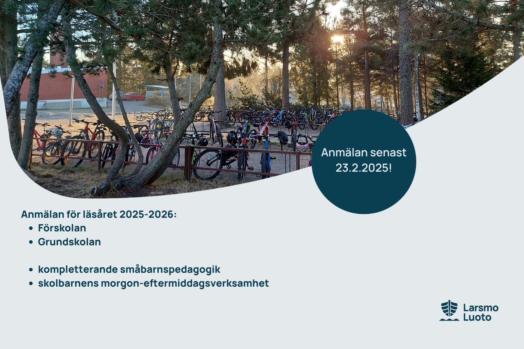 Anmälan till förskola och skola 2025: