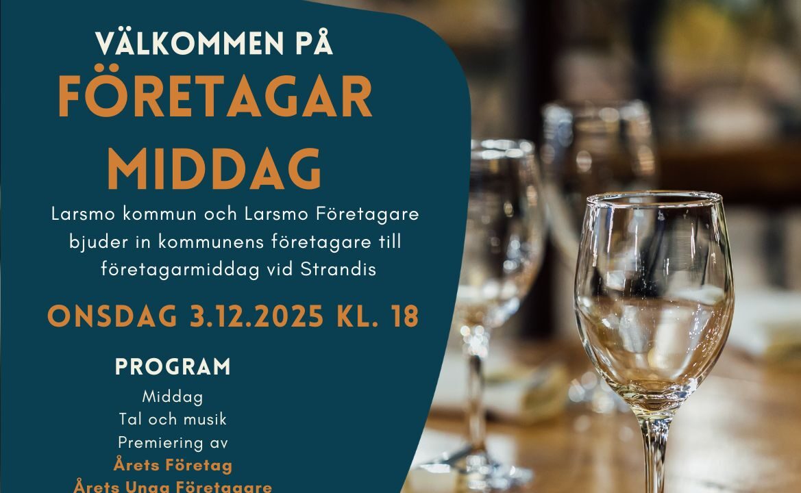 Inbjudan till företagarmiddag 3.12.2025