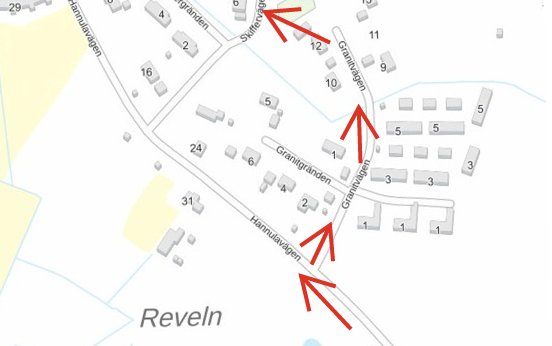 Karta över Hannulavägens grundförbättring